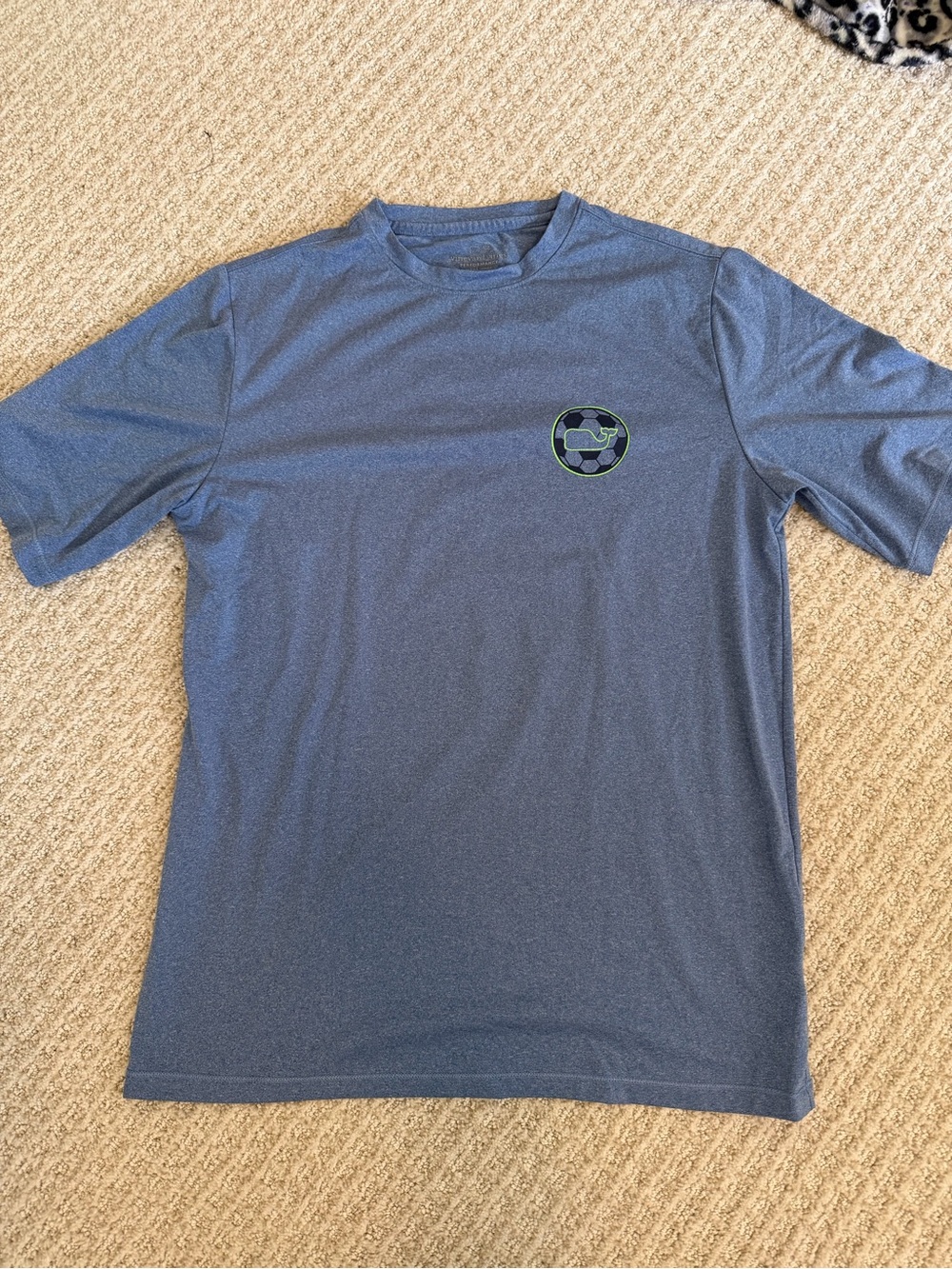 Vineyard Vines Heathered Navy Short-Sleeve Performance Tee